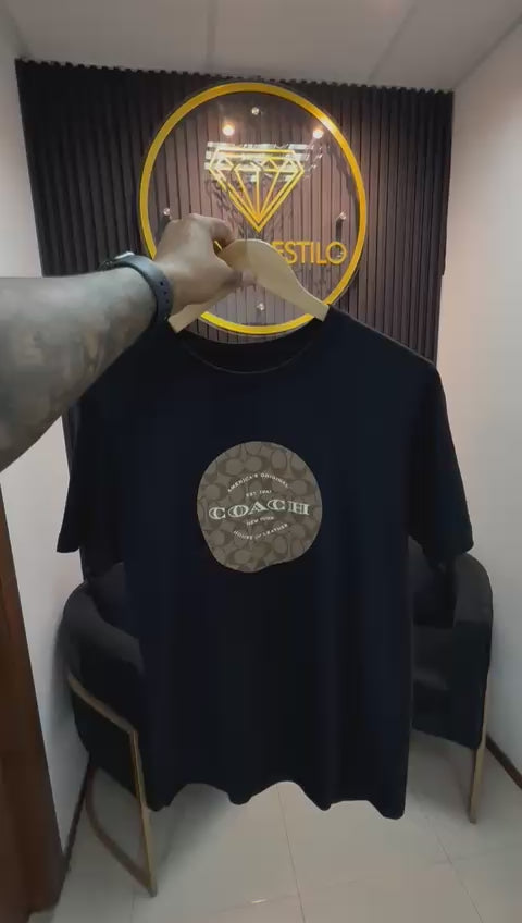 Coach Camiseta logo circular