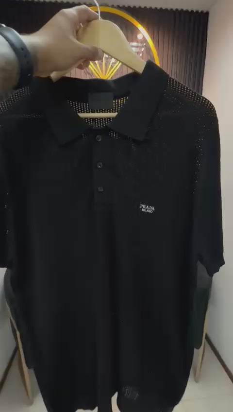 Prada Camisa Perforada